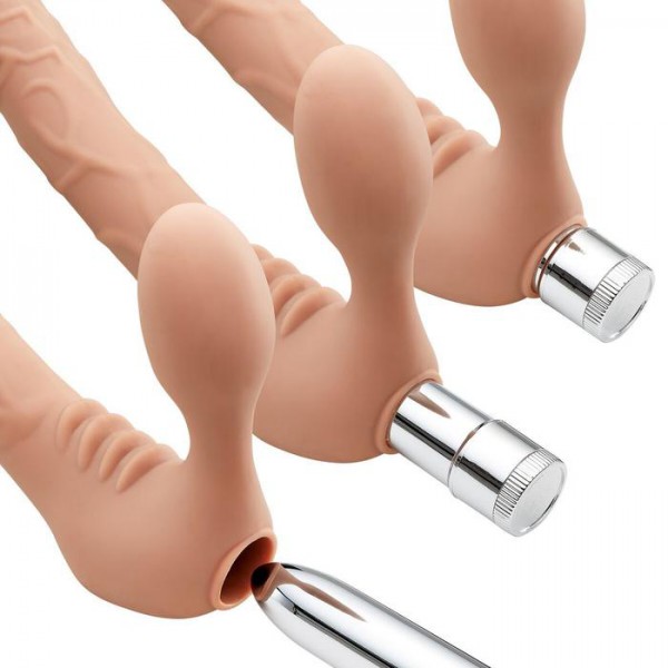 Realistic Vibrating Strapless Strap On Dildo