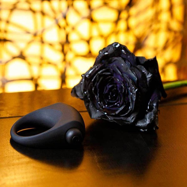 Single Speed Vibrating Cock Ring 1 N' Done Black Silicone