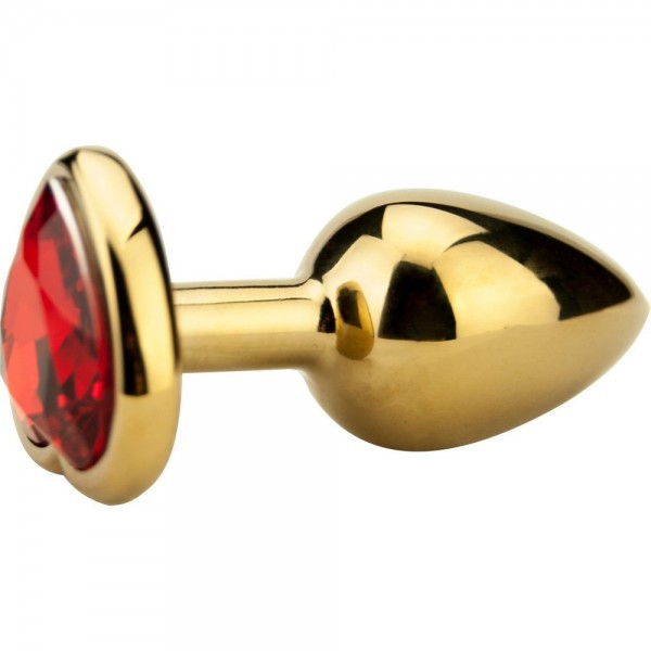Precious Metals Heart Shaped Jewelled Plug
