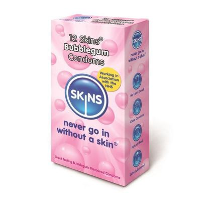 Skins Blow Me Bubblegum Flavoured Condoms 12 Pack