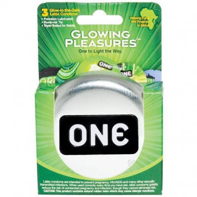 ONE Glowing Pleasures Condoms Box of 3