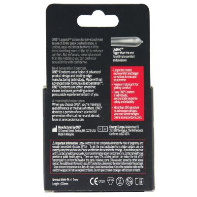 One The Legend Xl Condoms Box Of 3