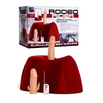 LoveBotz Ejaculating Sex Machine with Remote 2 Dildos