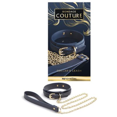 nsnovelties Bondage Couture Vegan Leather Collar Leash