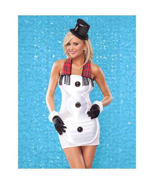 Satin snowman dress