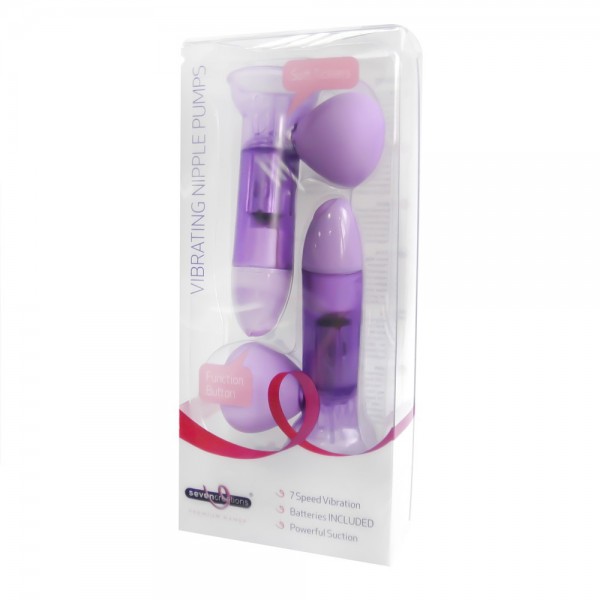 Vibrating 7 Speed Nipple Pumps Lilac
