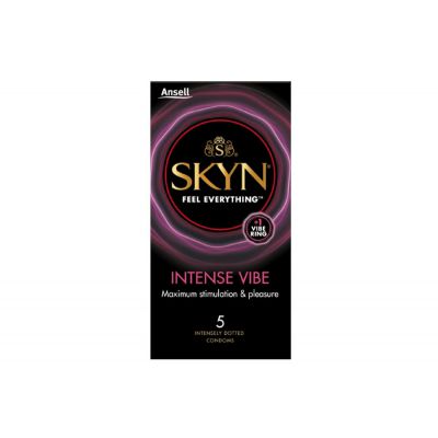 Ansell SKYN Intense Condoms 5 Pack with Vibrating Ring