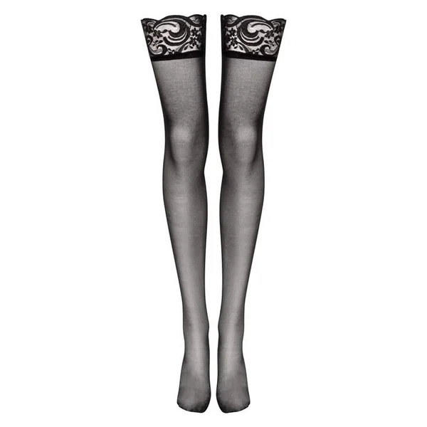 Lovehoney Sheer Black Lace Top Thigh High Stockings — image 20 of 20