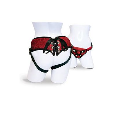 Sportsheets Lace Strap On Corsette Red