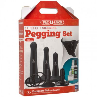 Vac U Lock Premium Silicone Pegging Set Black