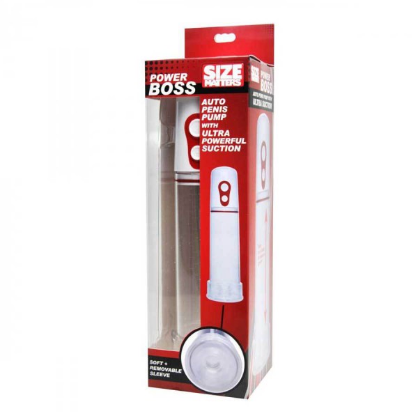 Power Boss Auto Suction Penis Pump by Size Matters | Battery Operated Ultra Power Suction Pump