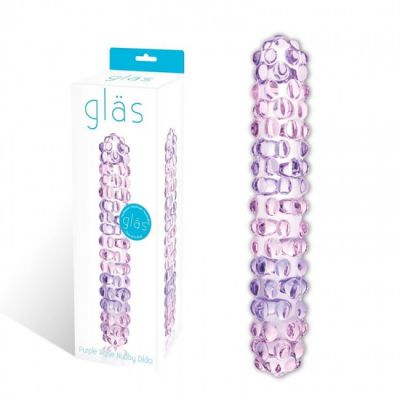 Purple Rose Nubby Dildo by Glas