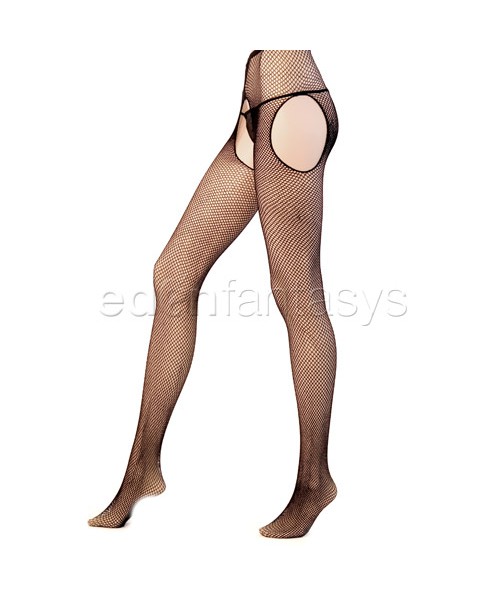 Fishnet suspender pantyhose