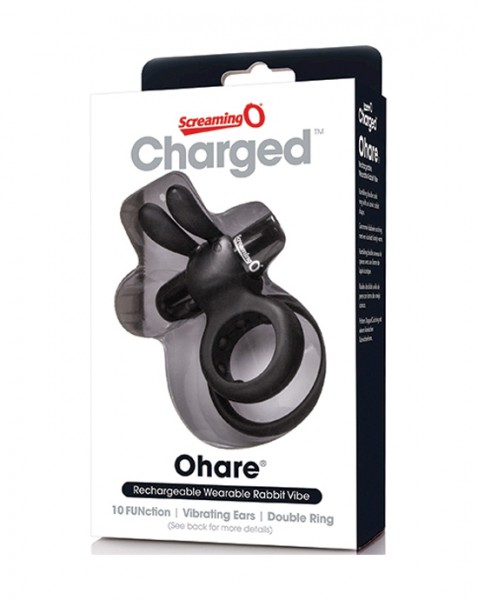 The Screaming O Charged Ohare Rabbit Vibrator - Black