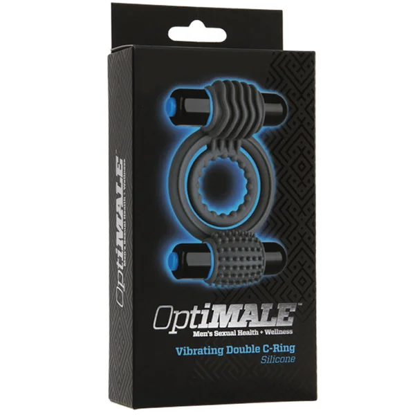 Doc Johnson Optimale Vibrating Double C-Ring - Slate — image 4 of 4