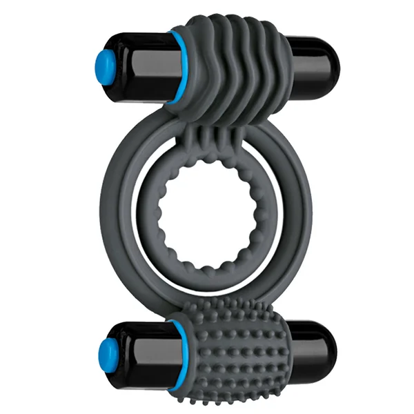 Doc Johnson Optimale Vibrating Double C-Ring - Slate — image 3 of 4