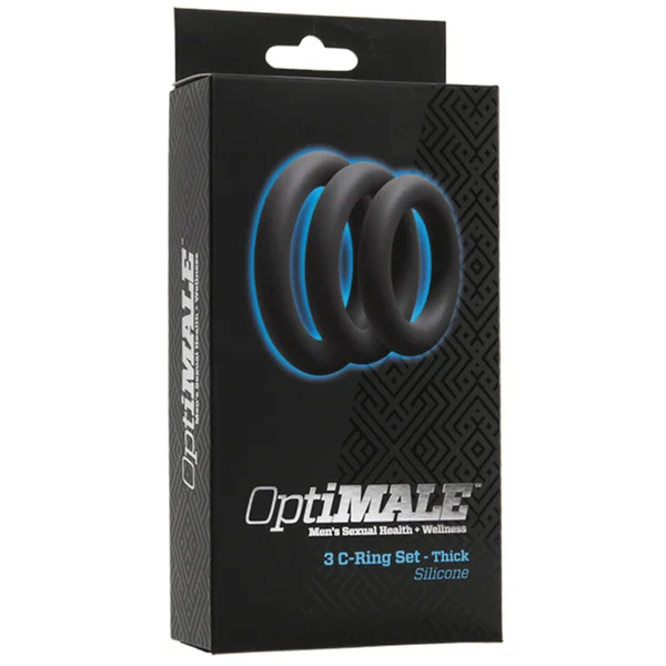 Doc Johnson Optimale 3 C-Ring Set Thick - Slate — image 4 of 4