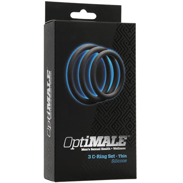 Doc Johnson Optimale 3 C-Ring Set Thin - Slate — image 4 of 4