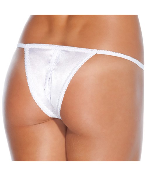 Crotchless panty with bow