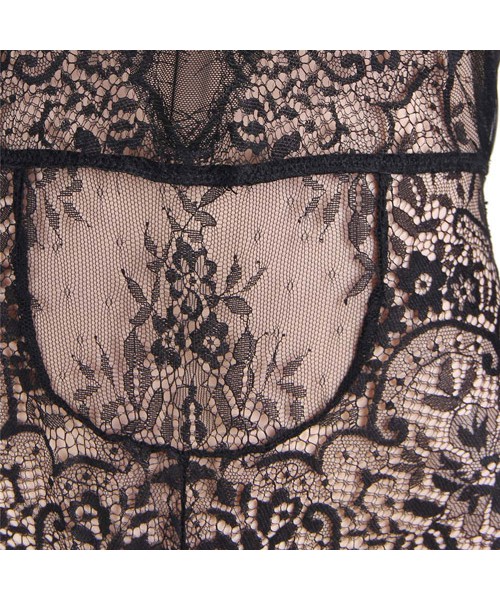 Lace long sleeve teddy