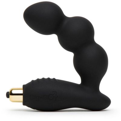 Rocks Off Big Boy Vibrating Black Prostate Massager Perineum Stimulator