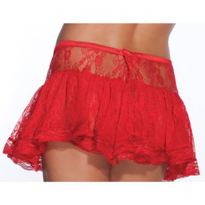 Red lace petticoat
