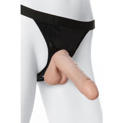 Doc Johnson Open Crotch Brief Style Harness with 7 Realistic Dildo