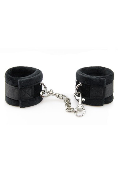 Love In Leather Sparkling SEXY Furry Handcuffs