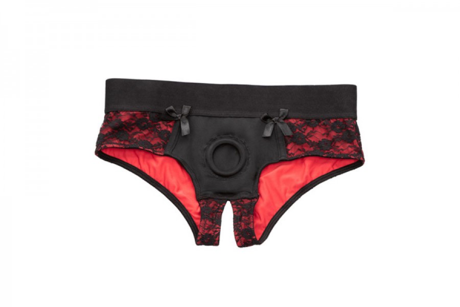 Scandal Crotchless Pegging Panty Set