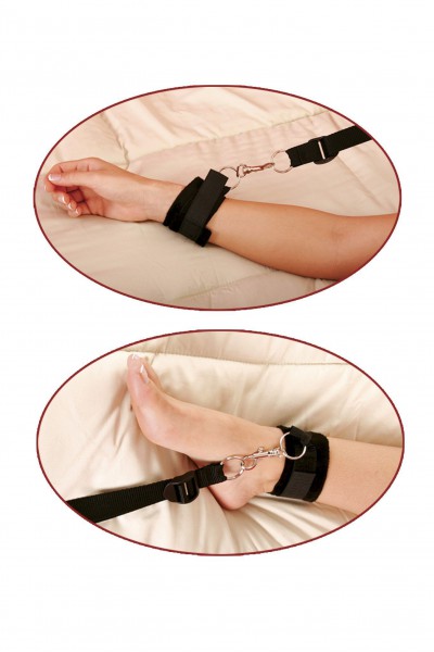 Pipedream Fetish Bed Restraint Bondage Kit with Cuffs