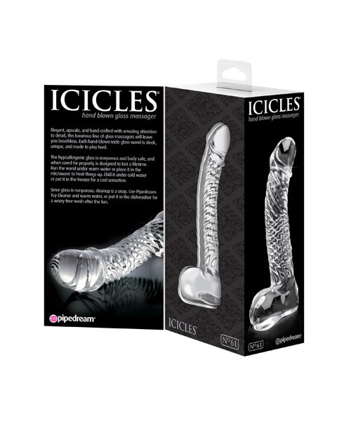 Icicles Glass Dildo No 61 - Clear