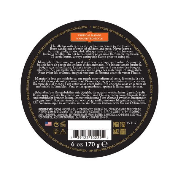 Kama Sutra Ignite Massage Candle Coconut Pineapple