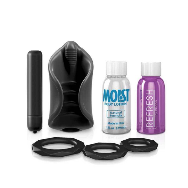 Silicone Penis Vibrator and Cock Head Stimulator by PDX Elite