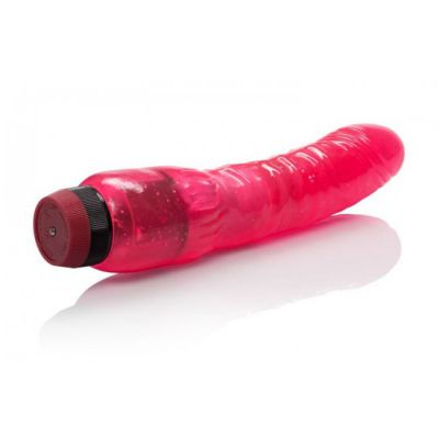 Hot Pinks Curved Penis Vibrating Dildo