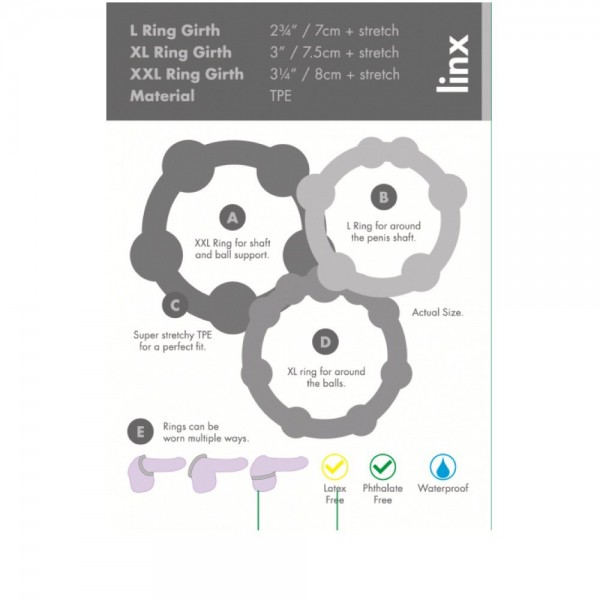 Easy Squeeze Cock Ring Set