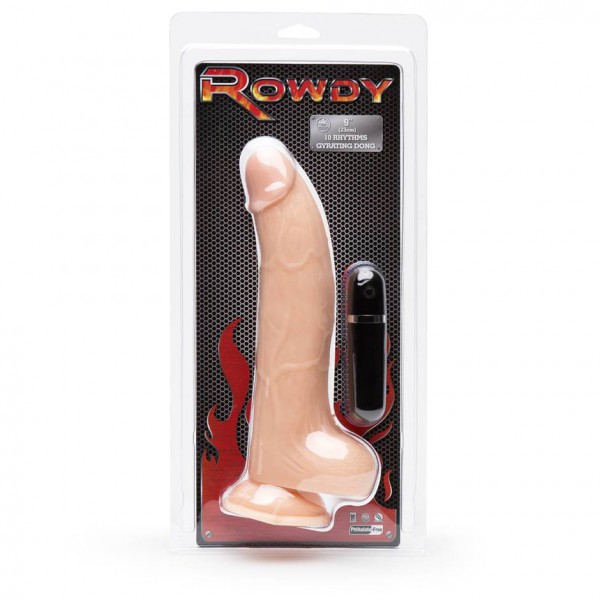 Rowdy Girthy Extra Quiet Suction Cup Dildo Vibrator 8.5 Inch