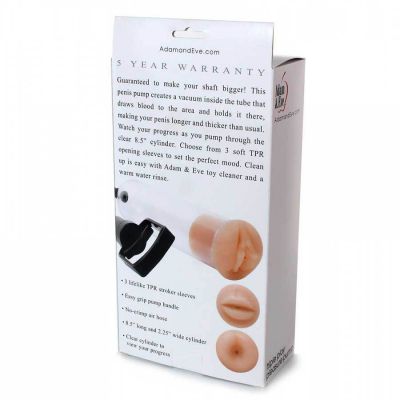 Triple Play Penis Pump Set for Men by Adam Eve