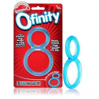Ofinity Double Cock Ring Blue