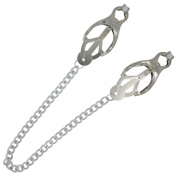 Chained Metal Clover Nipple Clamps