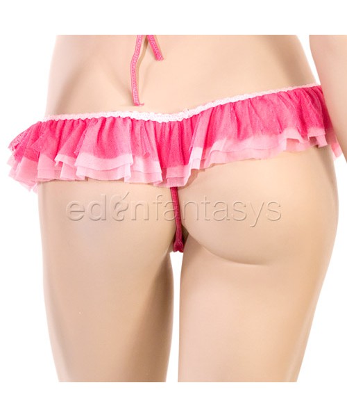 Sassy pink set with flower appliqué