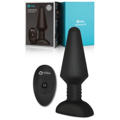 B Vibe Rimming XL 6 6 Silicone Butt Plug with Remote