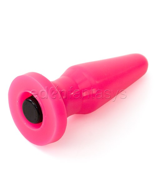Vibrating silicone neon anal plug