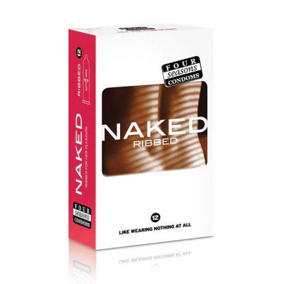 Four Seasons Ribbed Naked Condom 12 pack