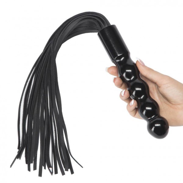 DOMINIX Deluxe Wooden Dildo with Leather Flogger