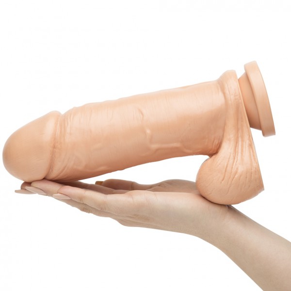 Si Novelties Extra Thick Suction Cup Dildo with Balls 8 Inch