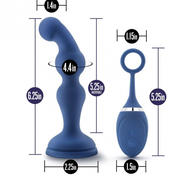 Blush Novelties Prostate Performance Plus Cannon Anal Plug - Blue