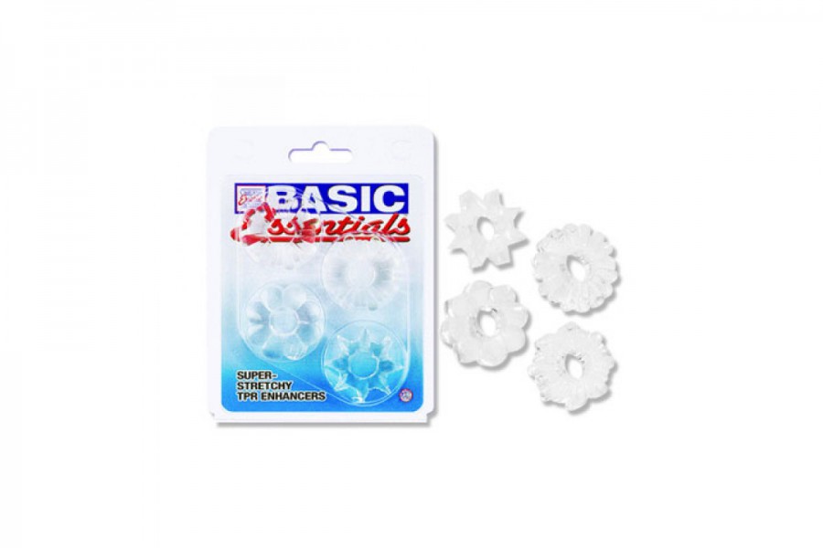 Basic Essentials Cock Ring Set of 4