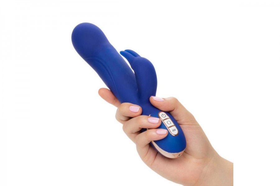 California Exotic 9" Silicone Rotating Beaded Jack Rabbit Vibrator