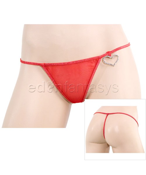 Big hearted speckled g-string