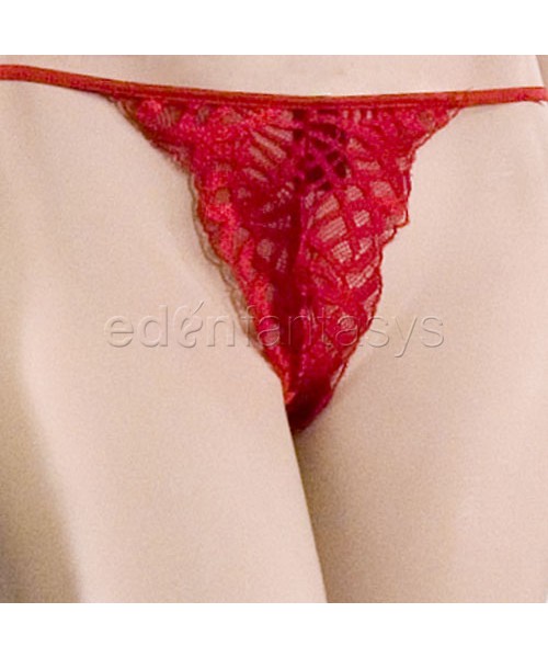 Red mosaic lace camisole
